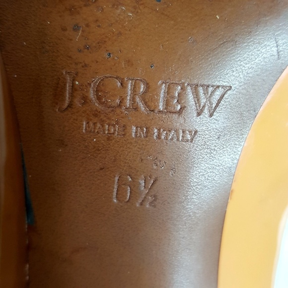 J.Crew Italy peachy peep toe heels size 6 1/2 - Picture 8 of 8